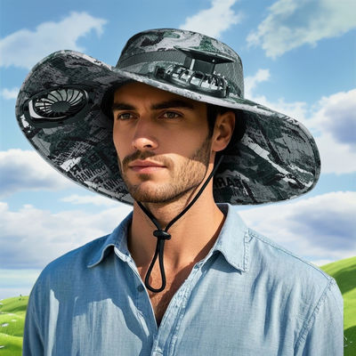 Hot Sale Waterproof  Camping Fishing Solar Panel Hats Cooling Solar Powered Fan Hat