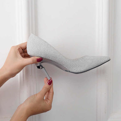 New Korean Fairy Wind Collection Transparent Thick-Word Square Head fold High Heel Summer Slippers for Women Wedding Shoes
