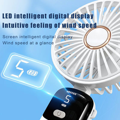 High Quality 1200mAh Mini Portable Fan Usb Rechargeable 5 Levels Speed Foldable Mini Fan Event Wedding Gift Hand Fan