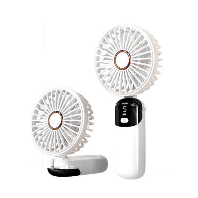 Portable Handheld Mini Fan Rechargeable Foldable Fan Power Display Mini Fan Cooling for Indoor Outdoor Travel Camping