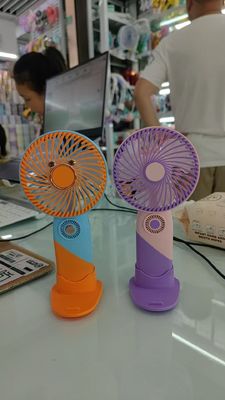 Comfortable Mini Usb Fan Powerbank Rechargeable Mini Fan 1800 Mah Portable Usb Powerful 2 in 1 Handhold Fan