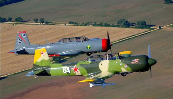 Flying  CJ6 civilian training plane model