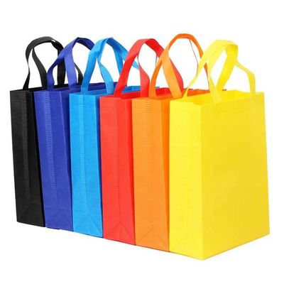 Eco-Friendly Recyclable Tote Bags Reusable Fabric Shopping Bag PP Laminated Non-Woven Material Custom Printed Logo for Grocery