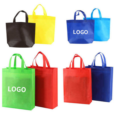 Eco-Friendly Recyclable Tote Bags Reusable Fabric Shopping Bag PP Laminated Non-Woven Material Custom Printed Logo for Grocery