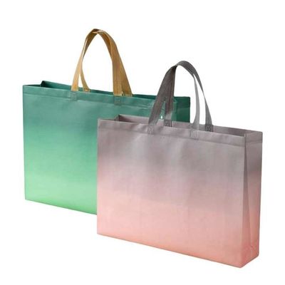 Wholesale Price Custom Printed Recycle Reusable Holographic Silver PP Laminated Non Woven Tote Shopping Bag
