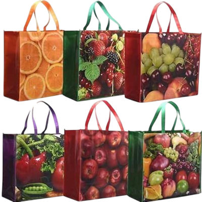 Wholesale Price Custom Printed Recycle Reusable Holographic Silver PP Laminated Non Woven Tote Shopping Bag