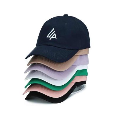 Luxury 6 Panel Black Blank Cotton Unstructured Baseball Dad Hats Caps Sports Plain With Custom Embroidery Logo for Man Women