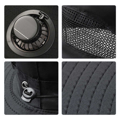 Hot Sale Waterproof  Camping Fishing Solar Panel Hats Cooling Solar Powered Fan Hat