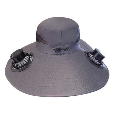 Men's Summer Denim Fisherman Hat with UV Protection Dual-Use Solar & USB Charging Fan Reversible and Strong Wind Power