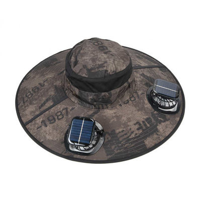 Men's Summer Denim Fisherman Hat with UV Protection Dual-Use Solar & USB Charging Fan Reversible and Strong Wind Power