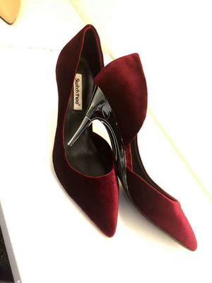 Fashion Pointed  folding Heels High Heel Sandals Women's Shoes Custom Large Size Ladies High Heel Pumps