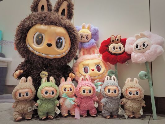 Popmart Official Store Legit the Monsters Macaron Plush Toys Heart-beating Keychain Custom Mystery Boxes Original Labubu Doll
