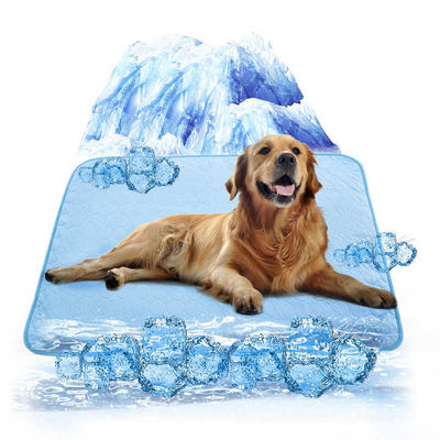 Wholesale Washable Ice Silk Mat Self Cooling Sleeping Kennel Pad Pet Reusable Bed Mat Dog Cooling Mat for Dogs Cats