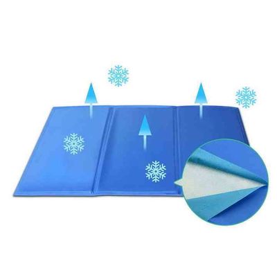 Summer Cooling Latex Pet Mat PVC and Nylon Cat and Dog Sleeping Bed with Ice Silk Cool Feature Animal Pattern Pet Supplies