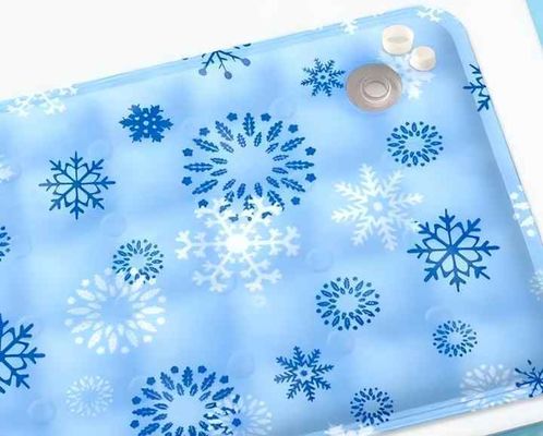 Summer Cooling Latex Pet Mat PVC and Nylon Cat and Dog Sleeping Bed with Ice Silk Cool Feature Animal Pattern Pet Supplies