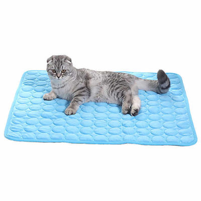 Summer Cooling Latex Pet Mat PVC and Nylon Cat and Dog Sleeping Bed with Ice Silk Cool Feature Animal Pattern Pet Supplies