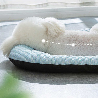 Summer Cooling Latex Pet Mat PVC and Nylon Cat and Dog Sleeping Bed with Ice Silk Cool Feature Animal Pattern Pet Supplies