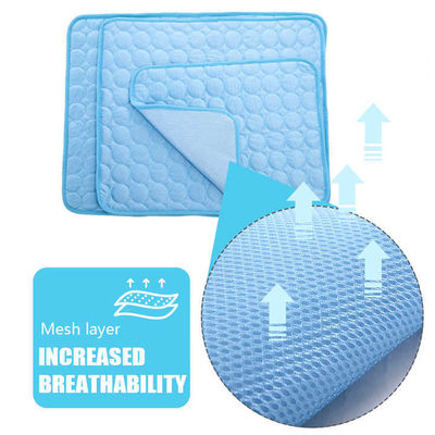 Summer Cooling Latex Pet Mat PVC and Nylon Cat and Dog Sleeping Bed with Ice Silk Cool Feature Animal Pattern Pet Supplies