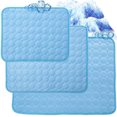 Summer Cooling Latex Pet Mat PVC and Nylon Cat and Dog Sleeping Bed with Ice Silk Cool Feature Animal Pattern Pet Supplies