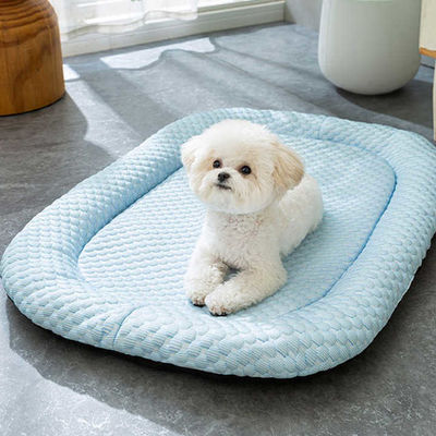 Summer Cooling Latex Pet Mat PVC and Nylon Cat and Dog Sleeping Bed with Ice Silk Cool Feature Animal Pattern Pet Supplies