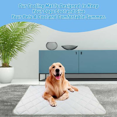 Summer Cooling Latex Pet Mat PVC and Nylon Cat and Dog Sleeping Bed with Ice Silk Cool Feature Animal Pattern Pet Supplies