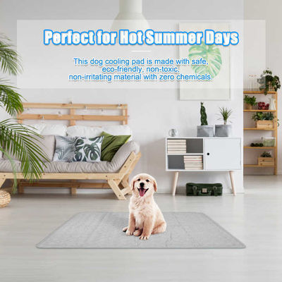 Summer Cooling Latex Pet Mat PVC and Nylon Cat and Dog Sleeping Bed with Ice Silk Cool Feature Animal Pattern Pet Supplies