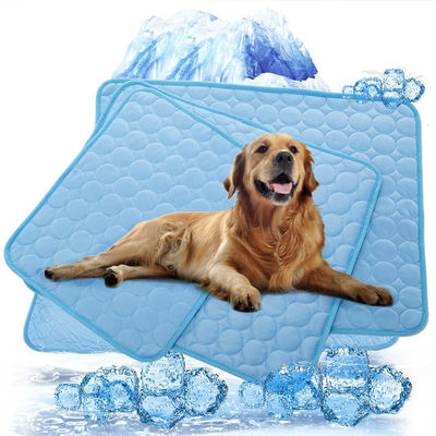 Summer Cooling Latex Pet Mat PVC and Nylon Cat and Dog Sleeping Bed with Ice Silk Cool Feature Animal Pattern Pet Supplies