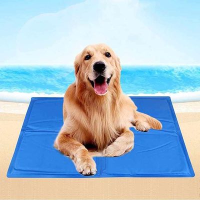 Summer Cooling Latex Pet Mat PVC and Nylon Cat and Dog Sleeping Bed with Ice Silk Cool Feature Animal Pattern Pet Supplies